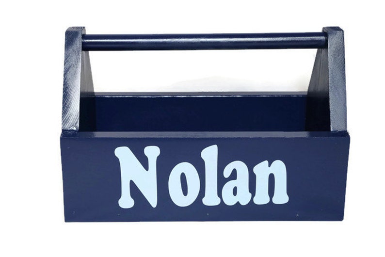 Childrens Wooden Toolbox Caddy Desk Organizer Tool Kids Tools Set