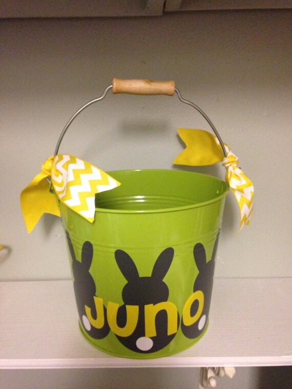 Easter Basket Easter Pail Meatal Easter Pail Etsy