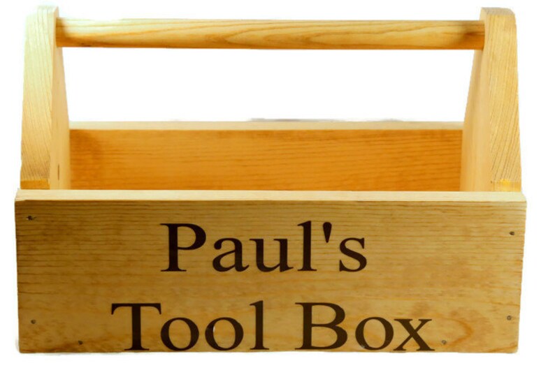 Childrens Wooden Toolbox Caddy Desk Organizer Tool Kids Tools Set