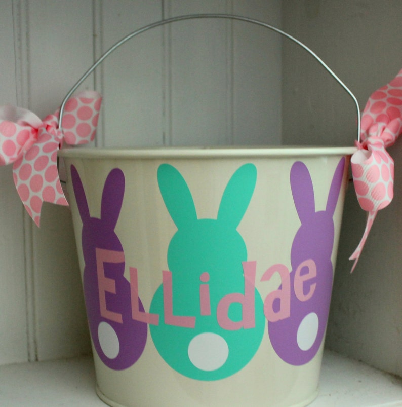 Easter Basket Easter Pail Meatal Easter Pail Etsy