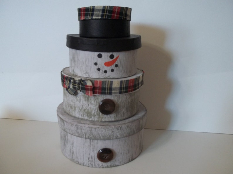 Vintage Snowman Stacking Boxes 8 pc Stacking Box Snowman ABC Etsy