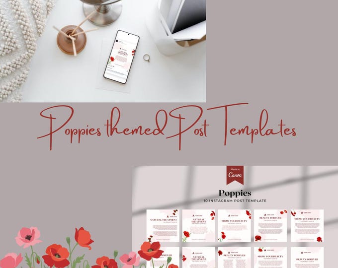 Featured listing image: Effortless Elegance: The Poppy Template Kit