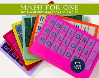 Mahj for One 2.0 Board | Bright Bold Ranch Orange Acrylic Solo Practice Set