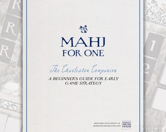 Guía de estrategia de Mahjong Charleston americano / Cuaderno de ejercicios de Mahjong para principiantes en PDF / Rompecabezas de referencia y práctica de Mahjong imprimibles