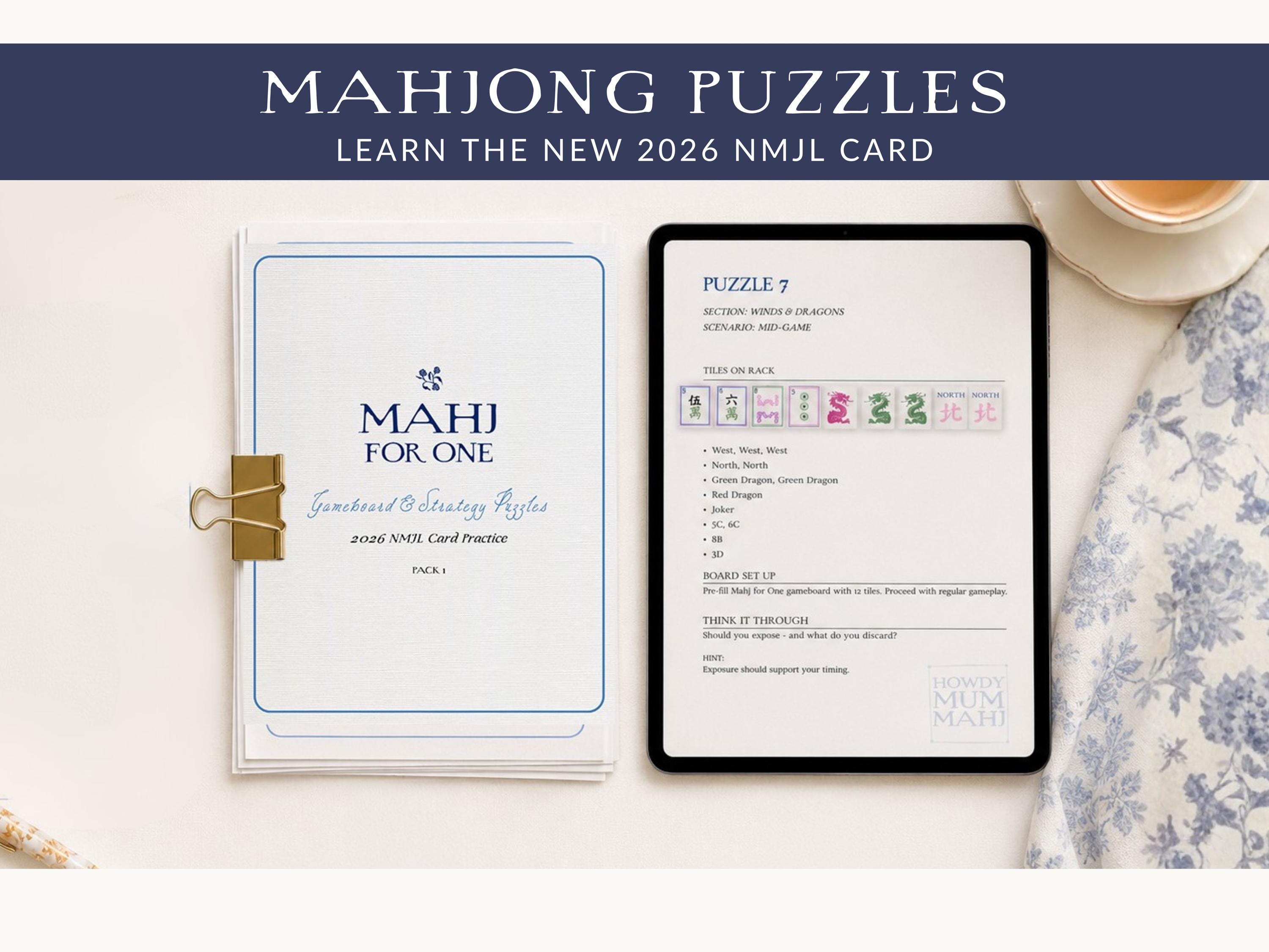 マヨジャガページ Mahjong Practice Sheets | Learn 2026 NMJL Card | Practice Strategy