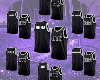 Custom BTS Basketball Jersey, Bangtan Boys Tank Top Jersey, 2026 World Tour Jersey for Teen Girl Women Fan Gift