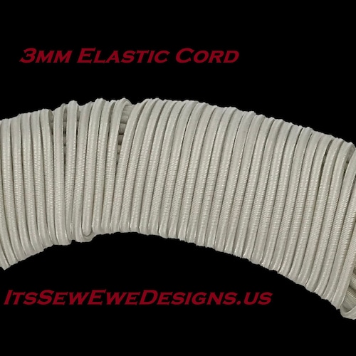5mm White Elastic Cord 1yd 36 or 1 Ft 12 Etsy