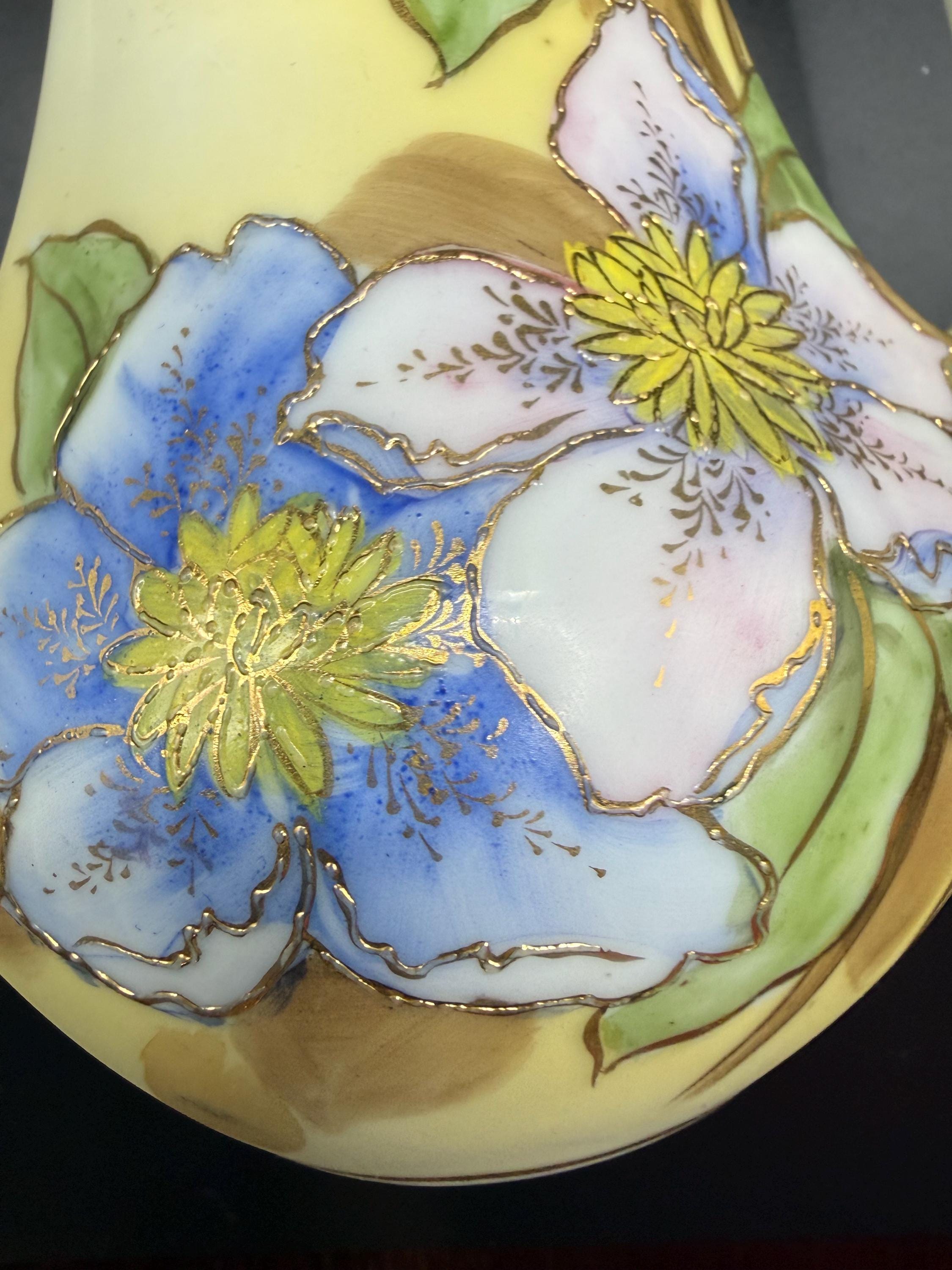 Nippon Hand Painted Vase - Etsy