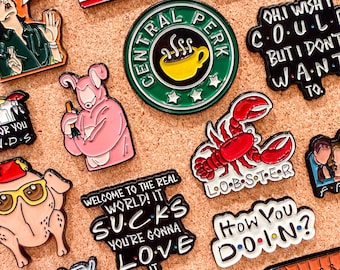 Friends Enamel Brooch Pin(s): TV Show Accessories