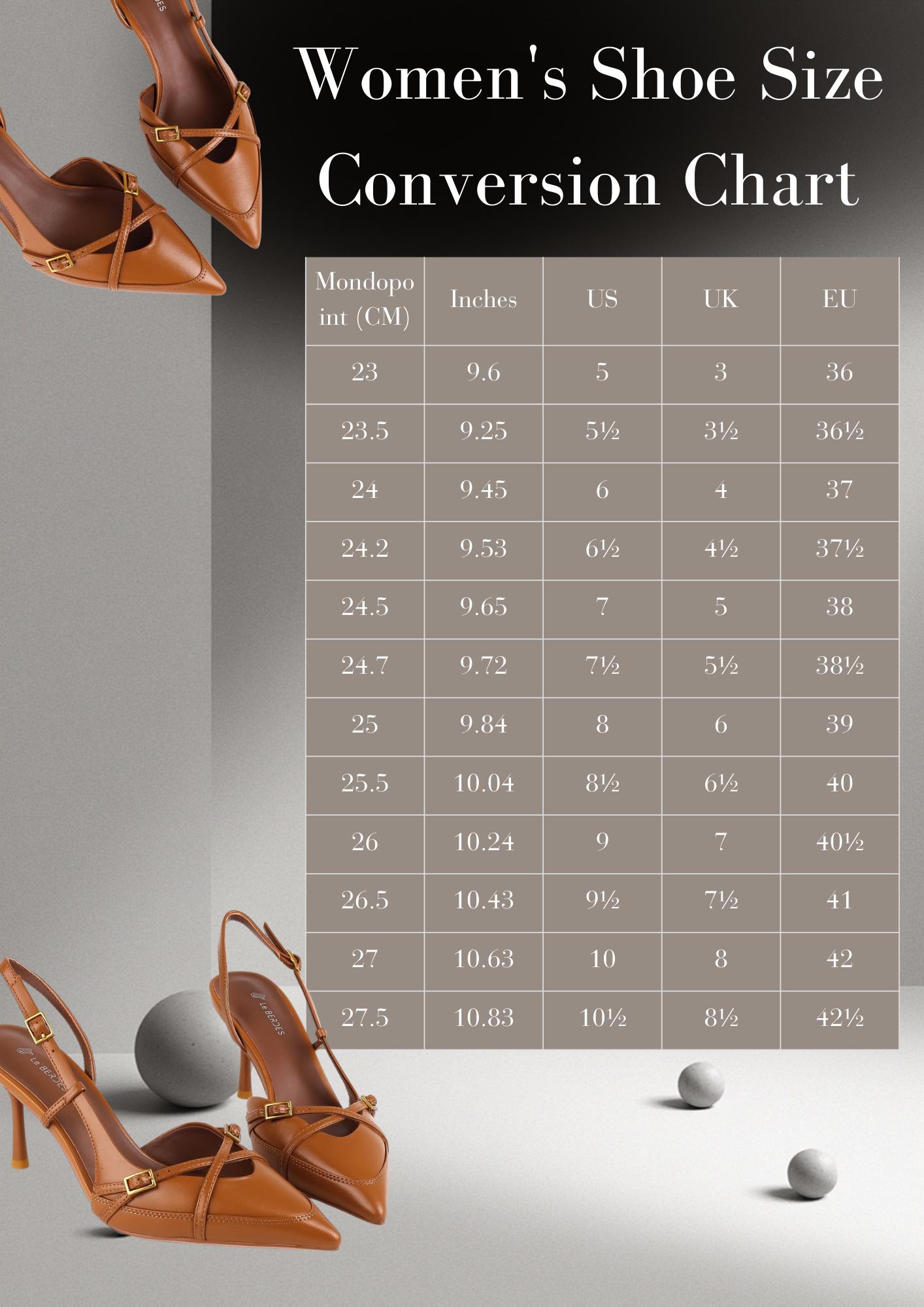 Shoe Size Chart Example Editable Women's Shoe Size Chart Template, Digital Card - Etsy