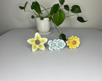 Vintage jaren 90 jaren 2000 Anthropologie keramische bloemen wijnstoppers