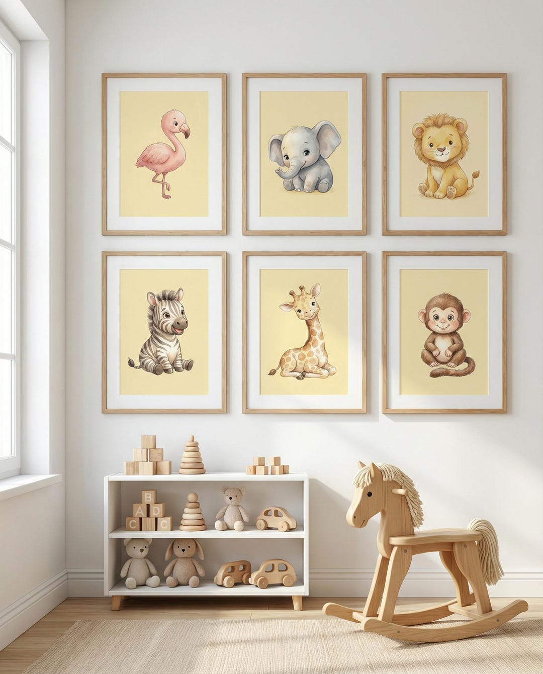 Safari Animal Nursery Prints, Boho Decor Set of 6 (digital Download) - Etsy