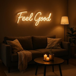 Néon LED personnalisé – Décoration murale salon, maison, intérieur – Enseigne lumineuse sur mesure