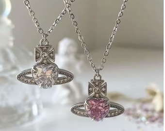 Naszyjnik Saturn ze stali nierdzewnej