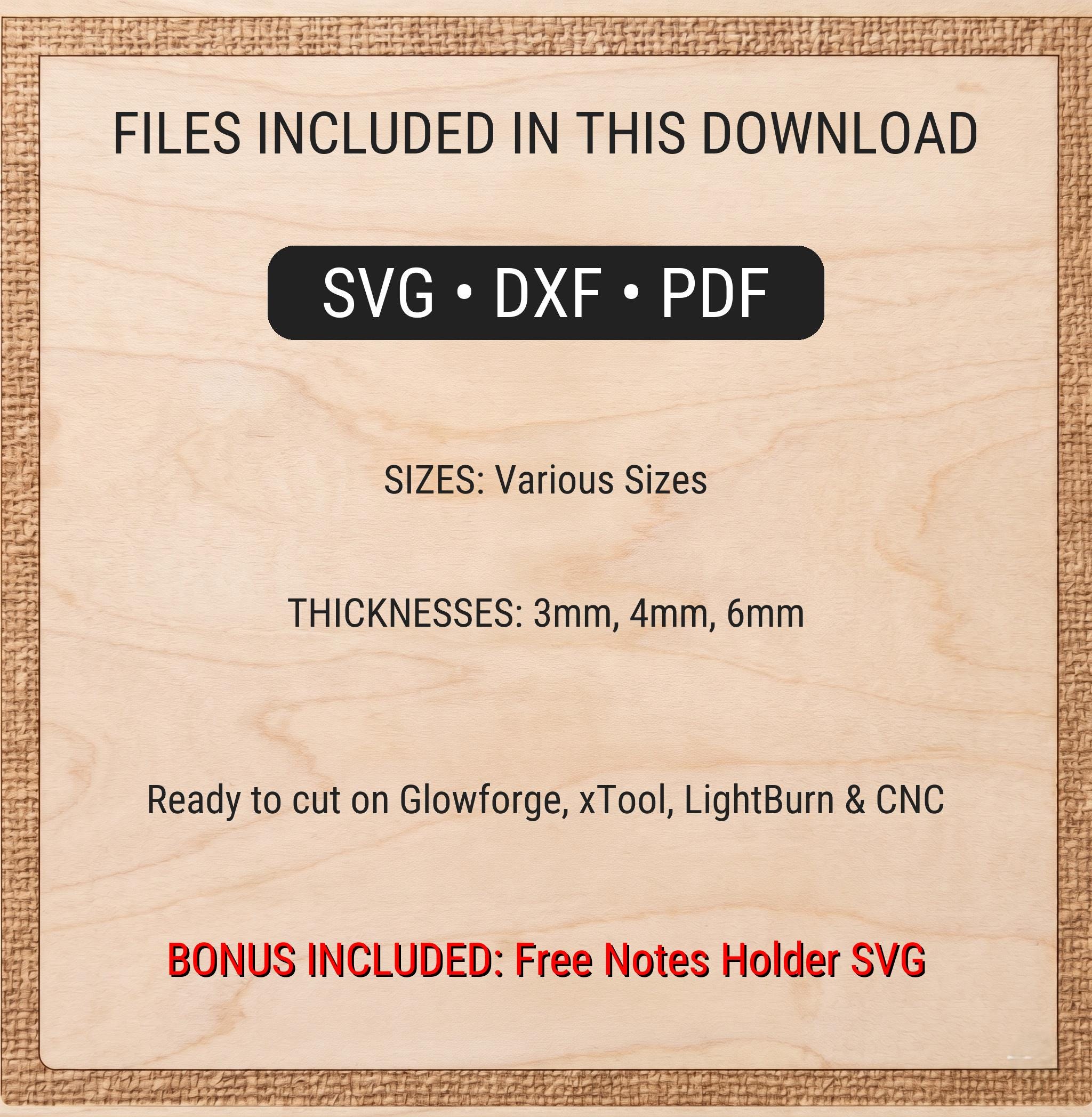 Disc Rack Laser Cut File | SVG DXF PDF for Glowforge & Xtool + Bonus - Etsy