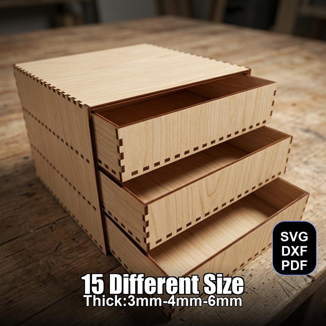 Storage Rack Laser Cut File | SVG DXF PDF for Glowforge & Xtool + Bonus ...