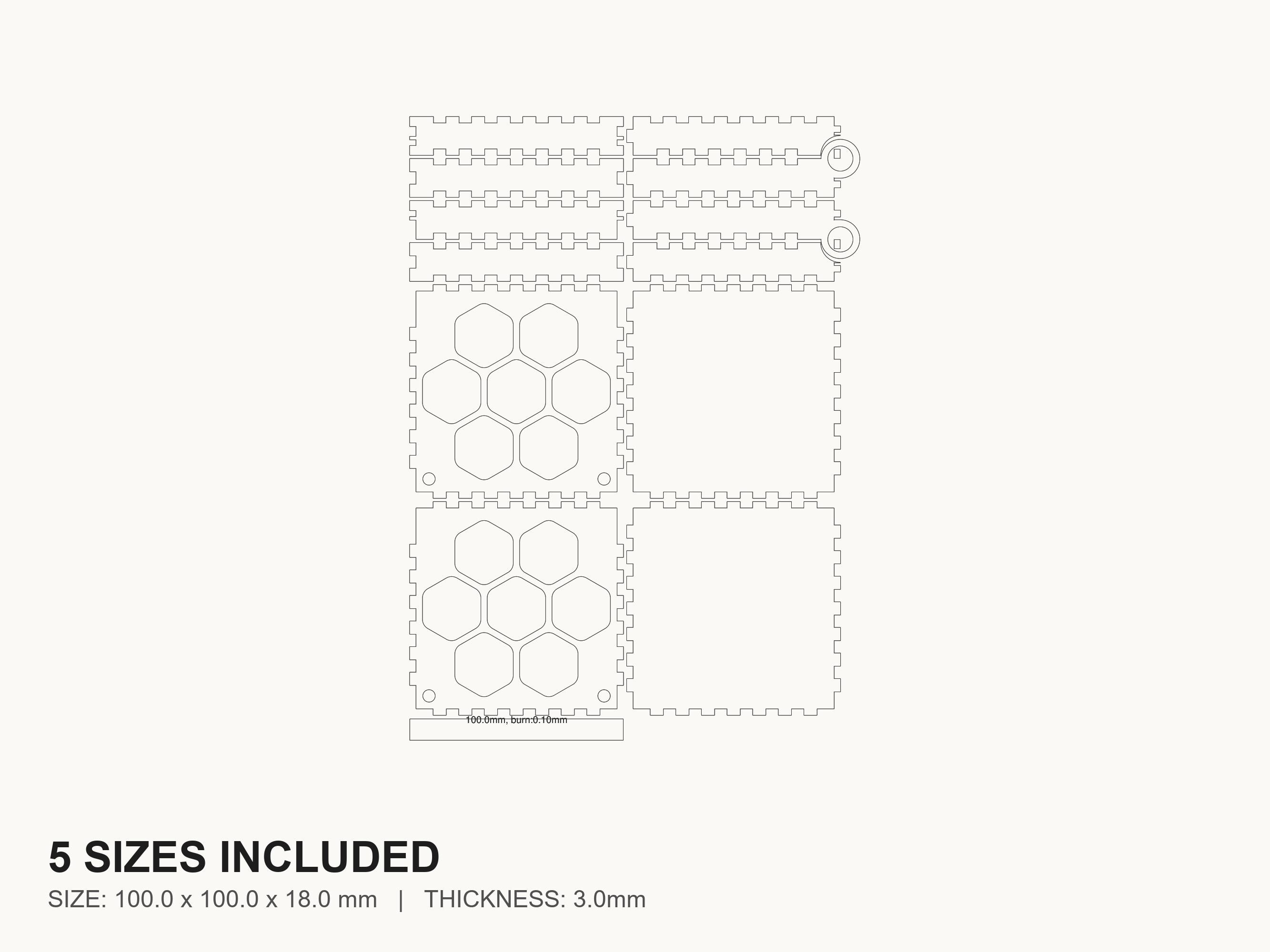 Dice Storage Box Laser Cut File | SVG DXF PDF for Glowforge & Xtool ...