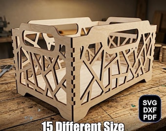 Lasergesneden kratbestand | SVG DXF-pdf voor Glowforge en xTool + Bonus