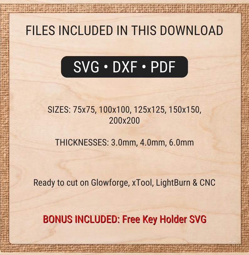 Living Hinge Storage Box Laser Cut File | SVG DXF PDF for Glowforge ...