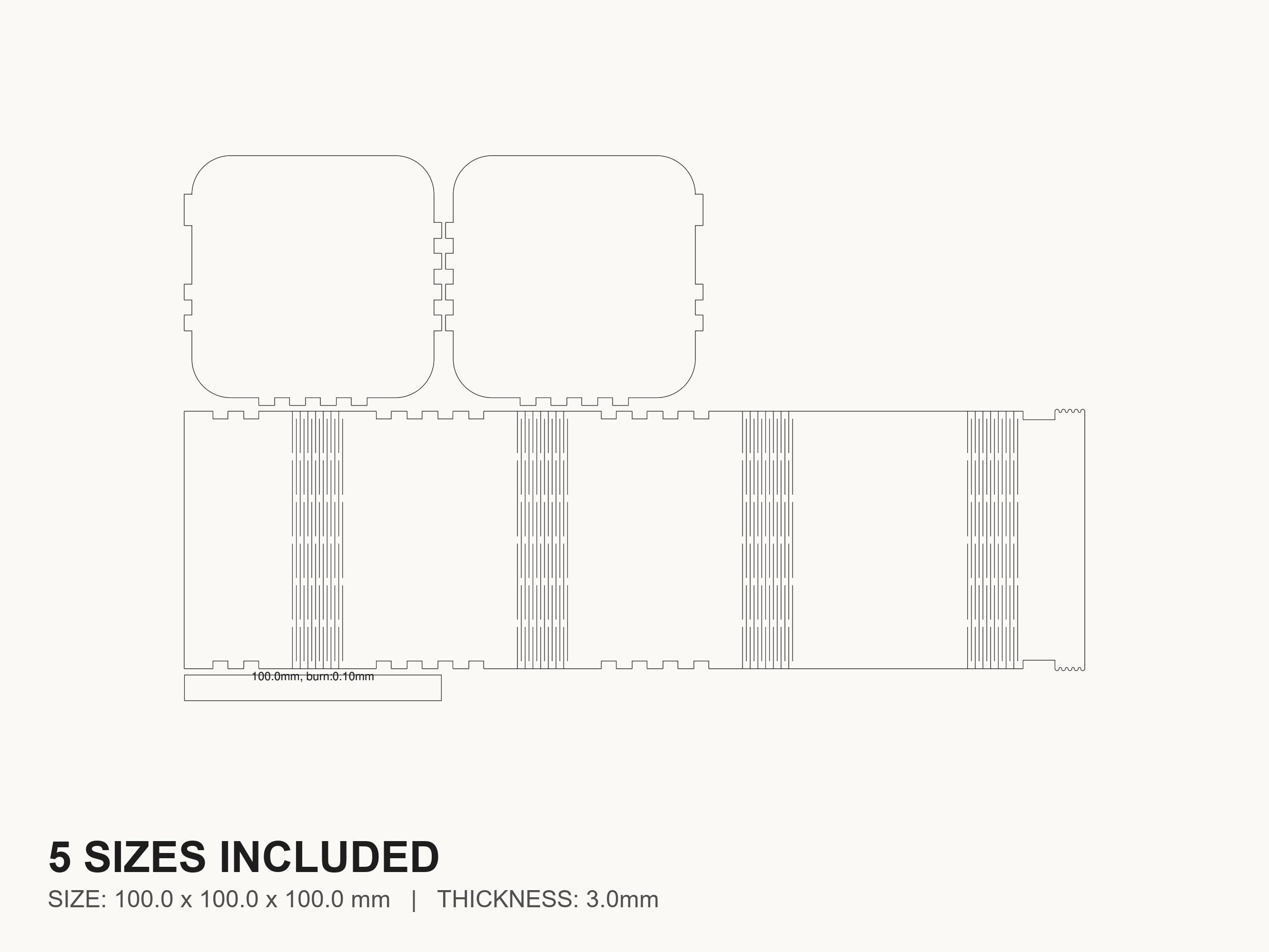 Living Hinge Storage Box Laser Cut File | SVG DXF PDF for Glowforge ...