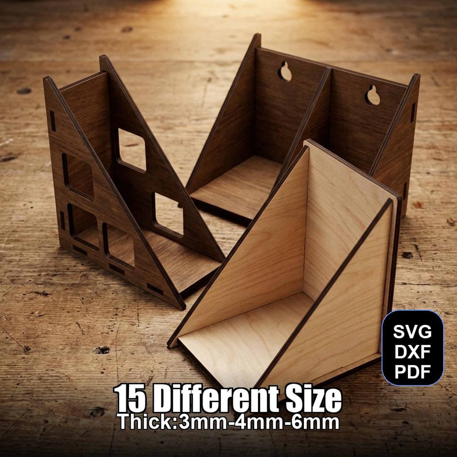 Half Storage Box Laser Cut File | SVG DXF PDF for Glowforge & Xtool ...