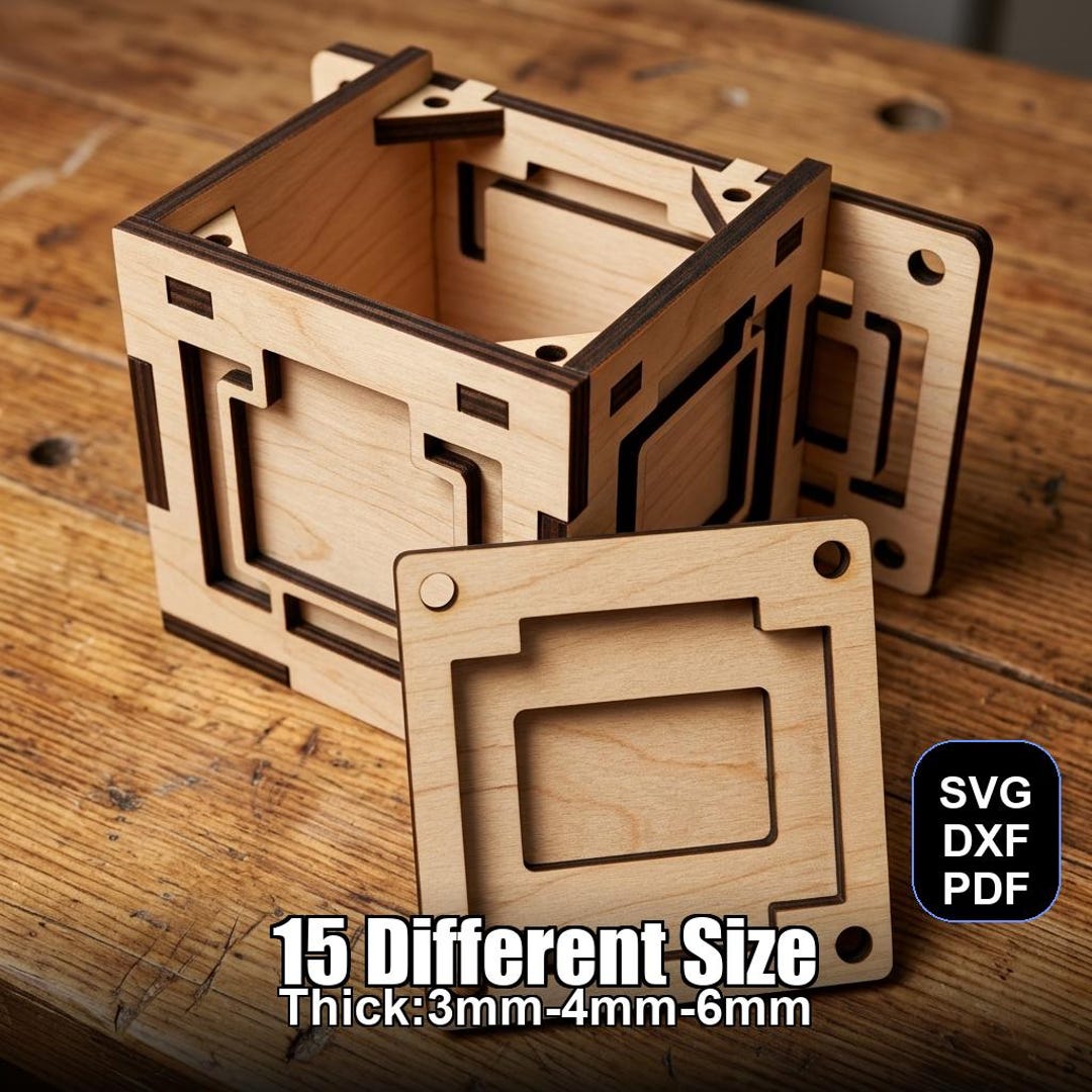 Rack Storage Box Laser Cut File | SVG DXF PDF for Glowforge & Xtool ...