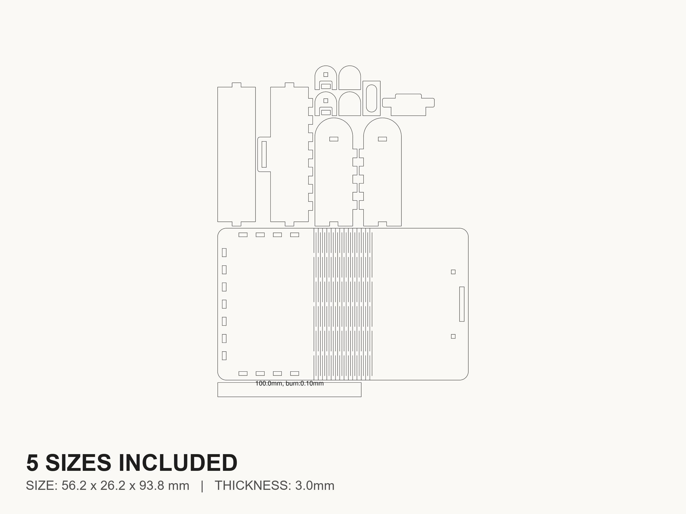 Living Hinge Book Laser Cut File | SVG DXF PDF for Glowforge & Xtool ...