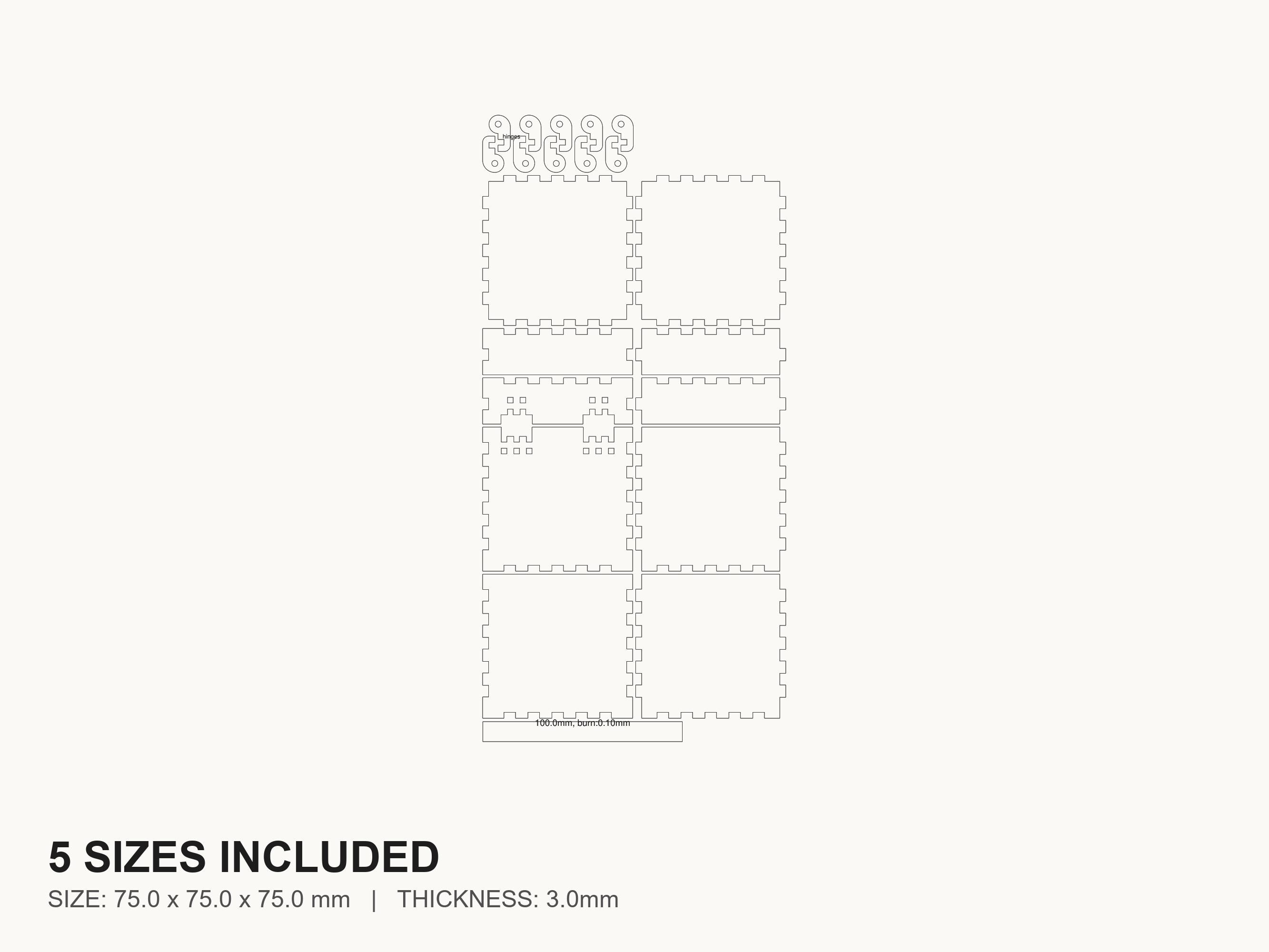 Hinge Storage Box Laser Cut File | SVG DXF PDF for Glowforge & Xtool ...