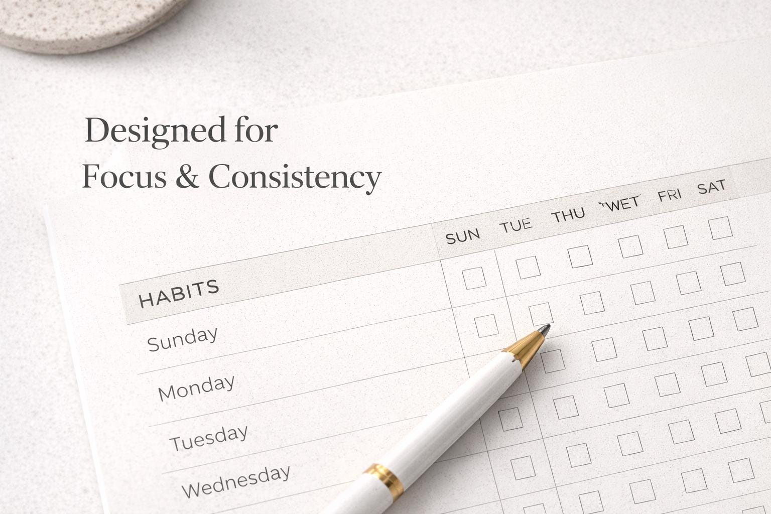 Weekly Habit Tracker Printable | Minimalist Productivity Planner PDF ...