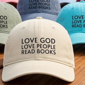 Embroidered Christian Book Lover Baseball Cap Faith Gift For Reader Jesus Hat Christian Gift For Teacher Thank You Gift Book Club Hat