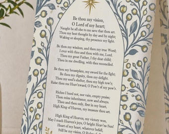 Christian Song Lyrics Hymn Towel Be Thou My Vision Long Distance Friendship Gifts for Housewarming Christian Thoughtful Keepsake Tea Towel