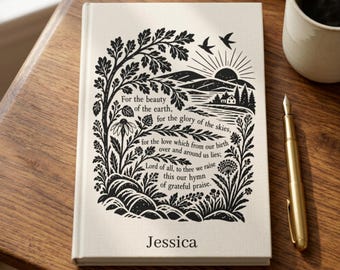 Custom Prayer Journal Personalized Notebook Gratitude Journal Christian Devotional Monogrammed Journal Prompts for Christian Woman Gift