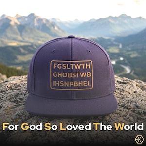 Embroidered Bible Verse Hat John 3:16 Snapback Christian Flatbill Baseball Cap Faith Minimalism  Jesus Hat Confirmation Graduation Gift Men