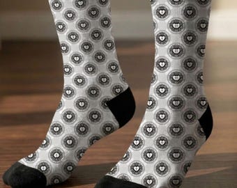 Luther Rose Crew Socks Lutheran Gift for Pastor Reformation Day Gift Christian Stocking Stuffer Confirmation Gift for Seminary Students