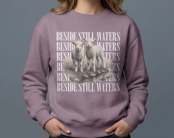 Psalm 23 Sweatshirt Christian Apparel for Men Religious Gifts for Women Faith Based Design Youth Christian Shirt Bible Quote Scripture Gift