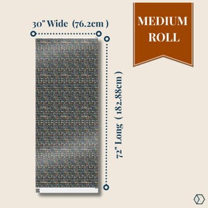 The bookshelf wrapping paper comes in 3 sizes.  This one pictured is 30" x 72"  Perfect for gifts for a reader in your life. Use it for book swaps, birthdays for readers, teacher appreciation, or any moment when you want the gift to whisper ‘I remembered what you love.’