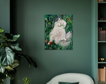 絵画「腹を上にして」（40×50cm）