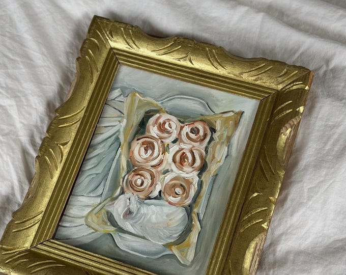 Painting "Cinnamon cat" Framed (36x42cm)