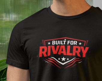 Built for Rivalry Graphic Tee | All Gender Sports Culture Athletic Apparel | Black Athletic T-shirt