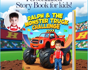 Libro de Monster Truck personalizado - Aventura con ruedas grandes con nombre personalizado - Regalo de cumpleaños para hijo o nieto - Historia infantil con temática de Monster Jam