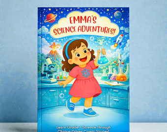 Cómic de las aventuras científicas de Emma / Aprendizaje STEM, de 4 a 7 años / Basado en la elección