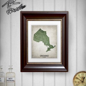 Ontario Canada Map Print Home Is Where The Heart Is Love Map Original Custom Map Art Print Available in Multiple Sizes & Color options image 3