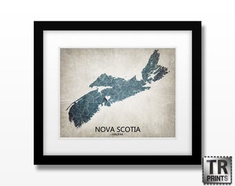 Nova Scotia Canada Map Print - Home Is Where The Heart Is Love Map - Original Personalized Map Print in Multiple Sizes & Colors