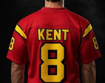 Maillot Rouge Personnalisé KENT 8 Mesh Sport Camiseta personalizada unisex Fútbol Hockey Béisbol XS-3XL