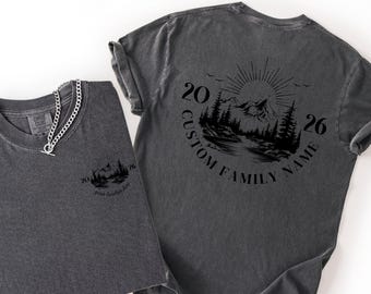 Custom Family Vacation Shirt Camping Trip Road Trip Tshirt Group Matching Personalized Name Reunion Tee Mountain Gathering Gift