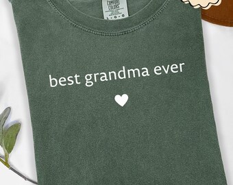 Custom Grandma Shirt Gift For Her New Grandma Tee Pregnancy Reveal Personalized Nana Tshirt Best Grandma Ever Mothers Day T-shirt