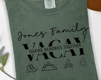 Custom Family Vacation Shirt Vacay Trip Personalized Group Matching Tshirt Mountain Road Trip Camping Reunion Tee Hiking Lover Gift
