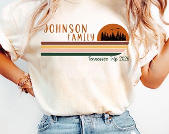 Custom Family Trip Shirt Group Matching Personalized Retro Tshirt Camping Vacation Roadtrip Reunion Tee Mountain Gathering Gift T-shirt