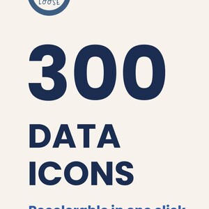 Könnte beinhalten: Ein digitales Grafikset mit 300 Daten-Icons für PowerPoint und Canva. Die Darstellung zeigt einen Q3-Leistungsbericht mit fünf Abschnitten und ein wöchentliches KPI-Update-Feld mit vier Icons. Text: 300 DATA ICONS, Any colour, 300 SVG FILES.