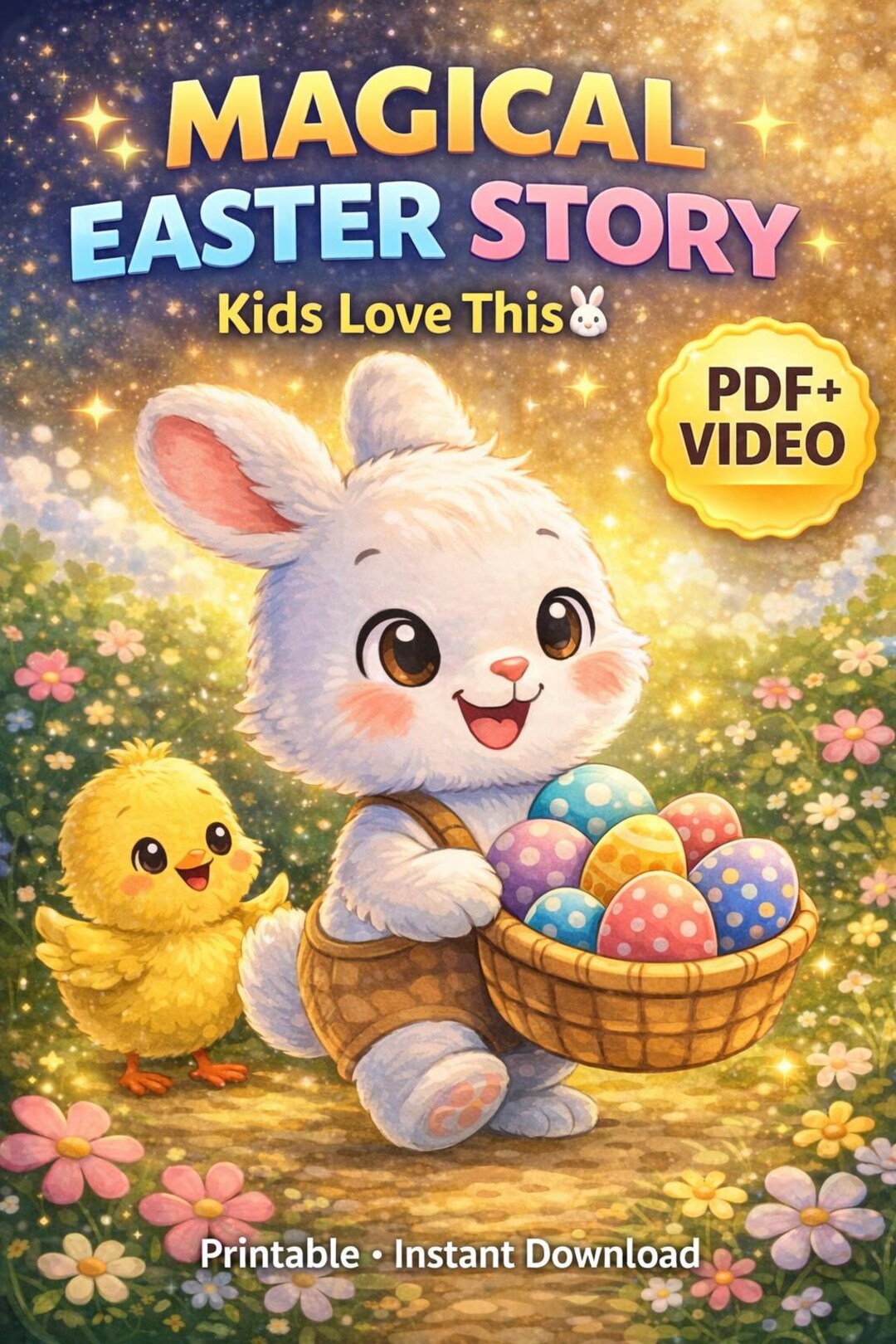 Easter Bunny Story for Kids | Printable PDF + Video | Bedtime Tale Ages ...